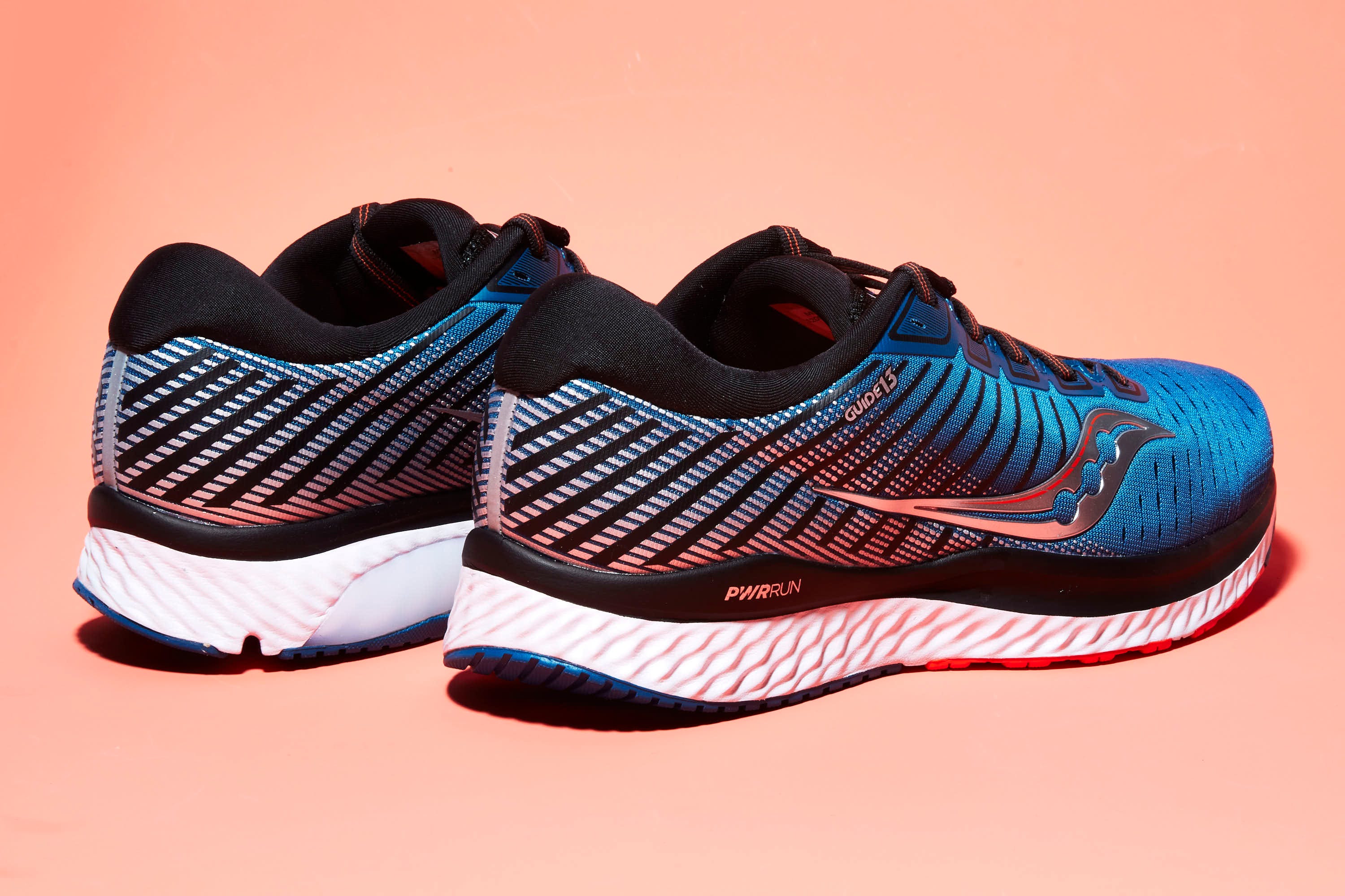 Shoe, Footwear, Walking shoe, Blue, Running shoe, Orange, Sneakers, Outdoor shoe, Sportswear, Cross training shoe, 