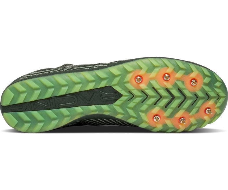 Footwear, Green, Shoe, Cleat, Orange, Athletic shoe, Outdoor shoe, Plant, Sports equipment, 