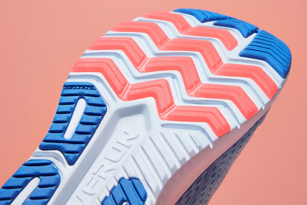Footwear, Blue, Shoe, Orange, Electric blue, Sneakers, Athletic shoe, Pattern, Sportswear, Skate shoe, 