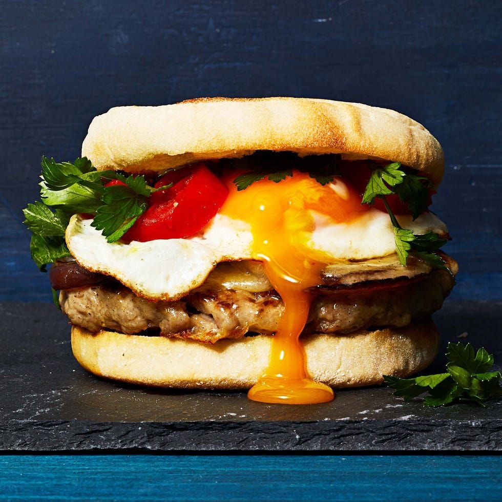 sausage and egg english muffing sandwich