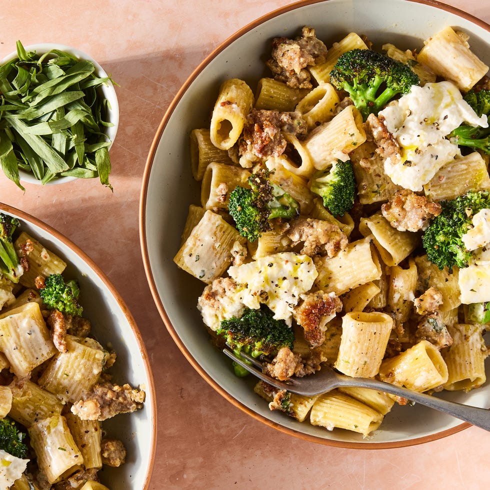 sausage broccoli burrata pasta