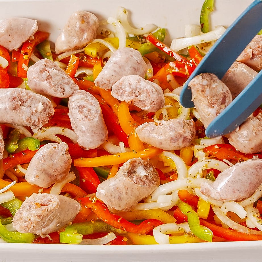 sausage, peppers, and onions