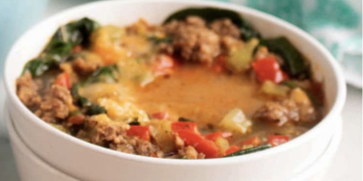 easy keto soup with sausage and peppers