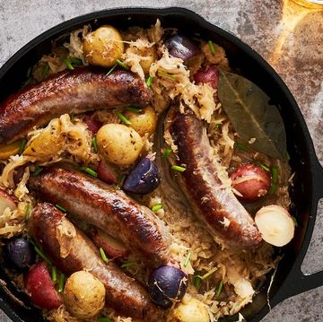 sausages and sauerkraut