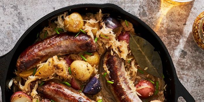 sausages and sauerkraut