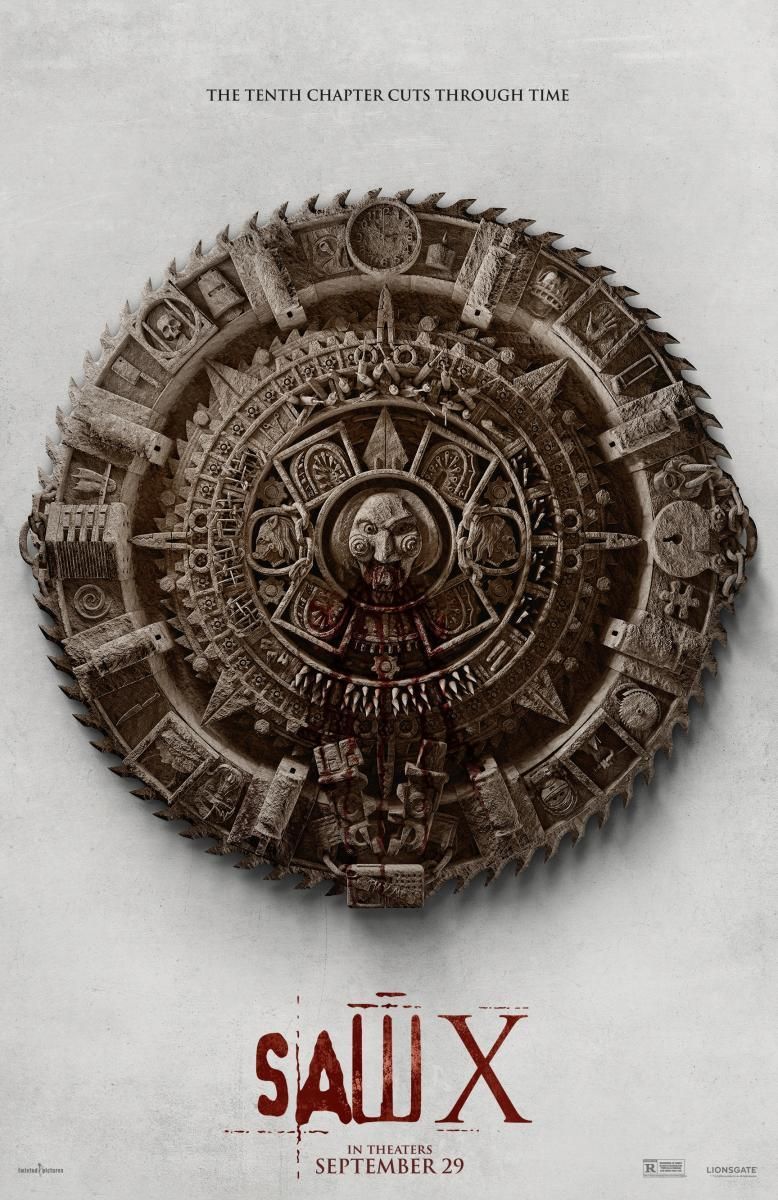Cartel oficial en donde hacen referencia al calendario azteca.
