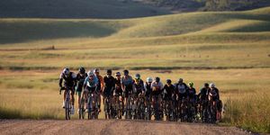 group of cyclists at the steamboat gravel race