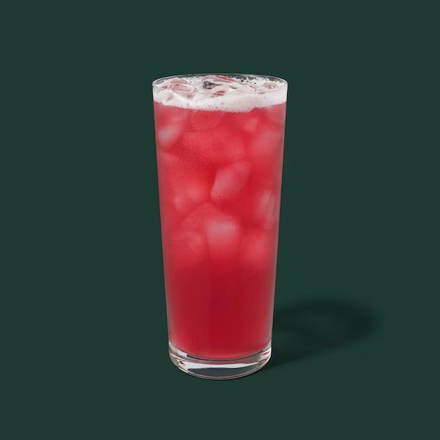 a glass of red liquid