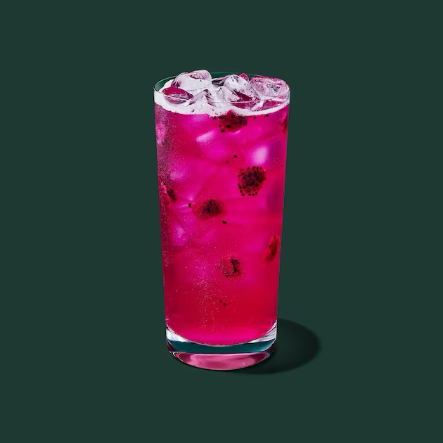 a glass of pink ice cream