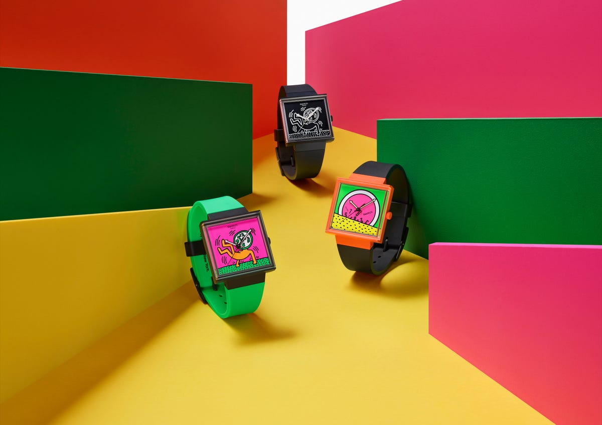 Swatch’s New “Break Free” Watches Celebrate Keith Haring’s Artwork ...