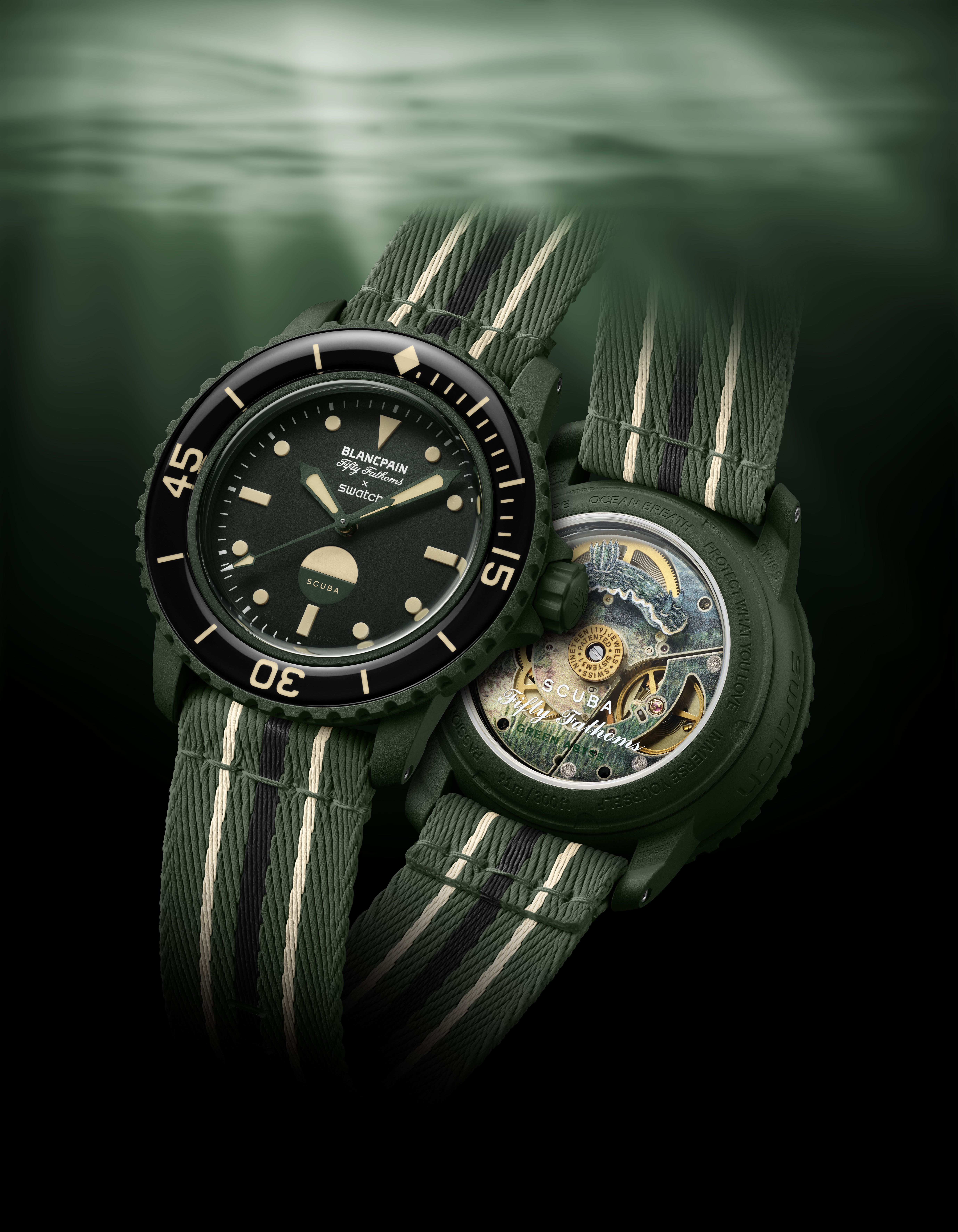 How to Buy the Swatch x Blancpain Scuba Fifty Fathoms Green