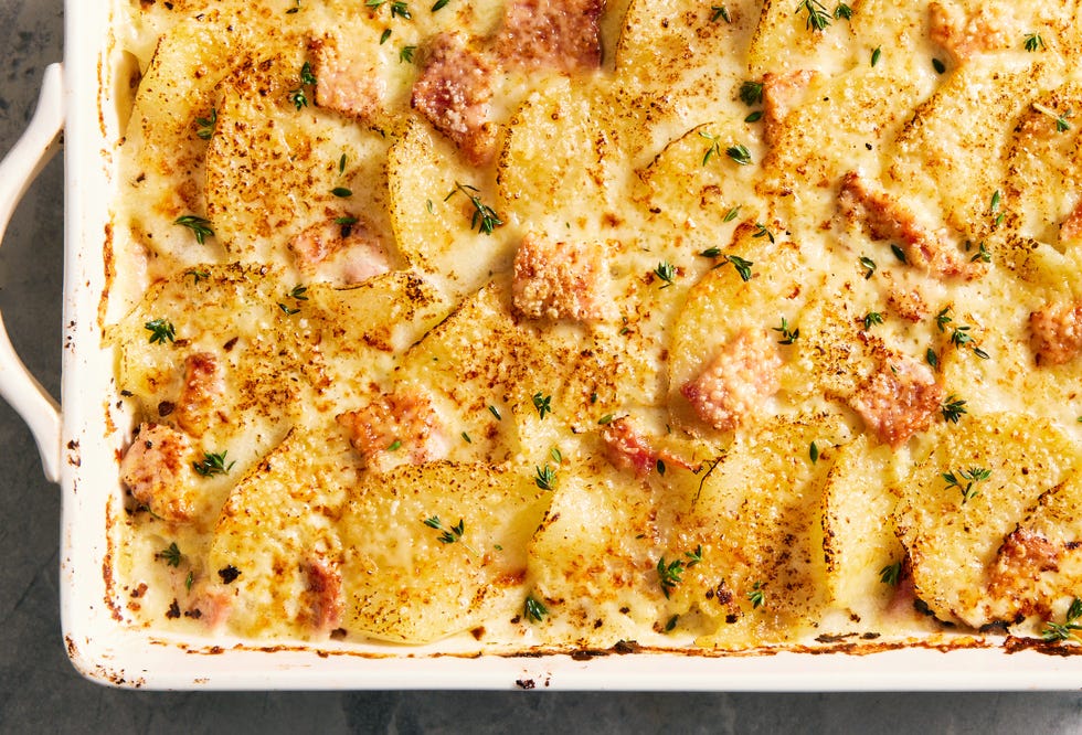 scalloped potatoes and ham