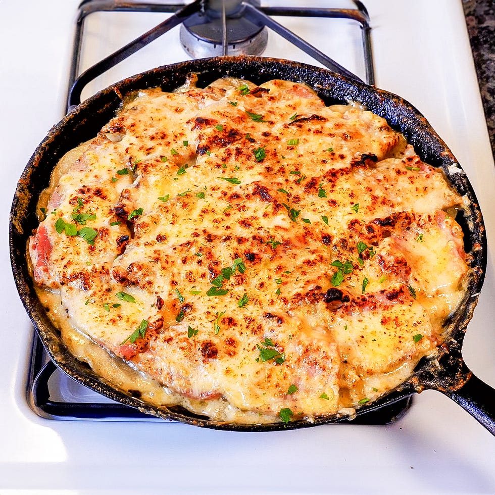scalloped potatoes and ham