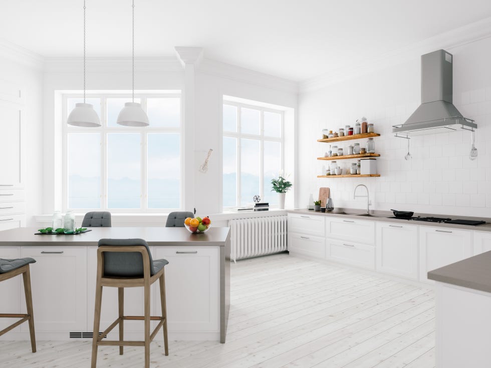 cocina escandinava en tonos neutros