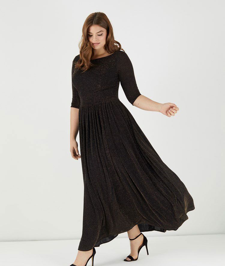 Scarlett and jo 2024 lurex maxi dress