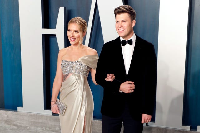 Colin jost and scarlett sale johansson married