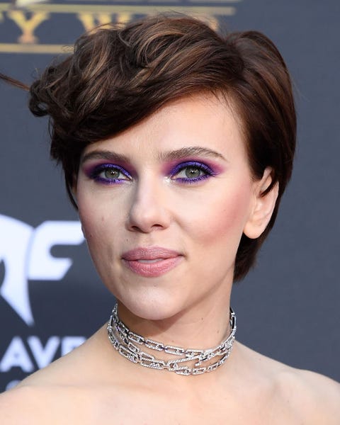 scarlett johansson brown hair