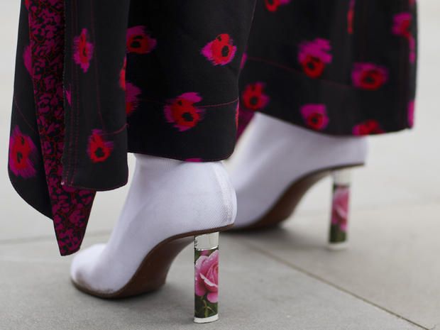 High heels, Footwear, Pink, White, Leg, Red, Shoe, Street fashion, Magenta, Fashion, 