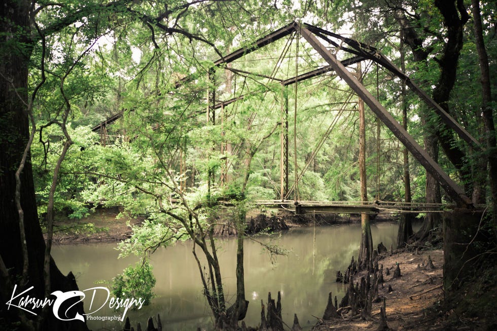 nature scene with old wooden bridge frame nature scene with old wooden bridge frame