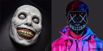 two scary halloween masks