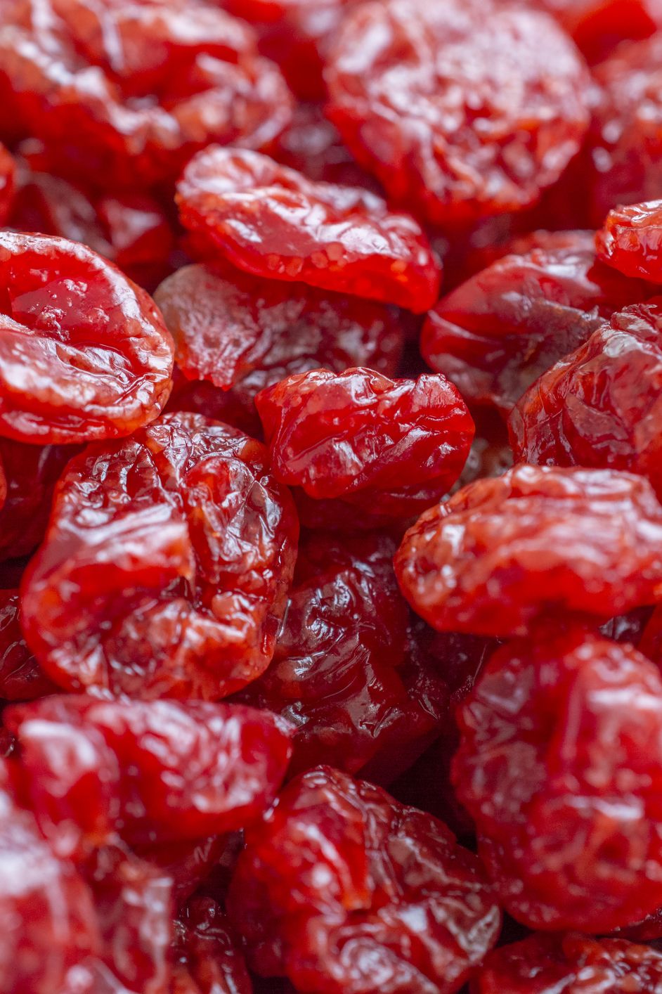 Scattering of dried cherries