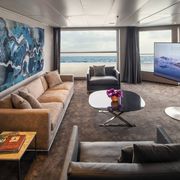 lounge of the owner's suite on scenic eclipse
