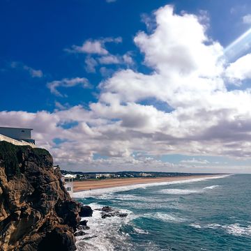 scenic view of sea against sky,tangier,morocco