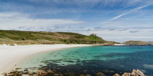 scenic view of the great bay in st martin's isles of scilly, cornwall