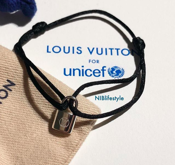 Louis Vuitton for UNICEF with the Fluo Lockit Bracelet