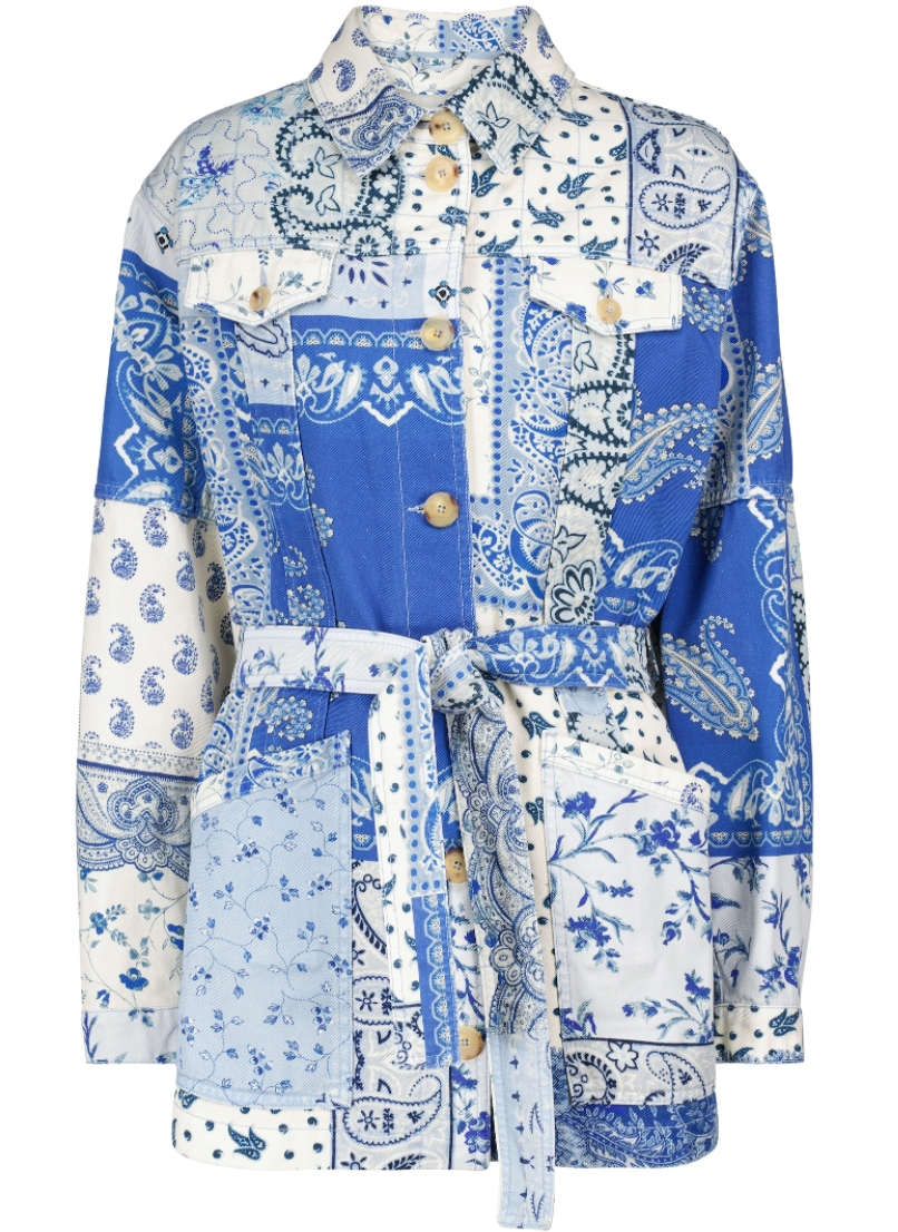 etro patchwork cotton jacket