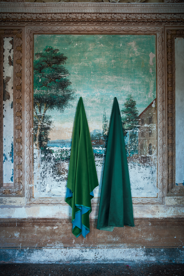 Green, Blue, Turquoise, Wall, Tree, Painting, Architecture, Window, Outerwear, Room, 