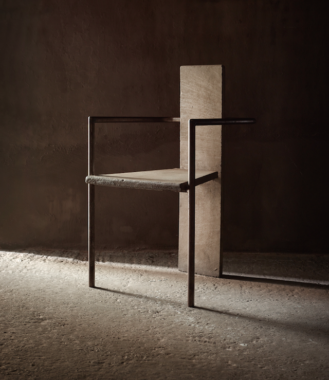 Furniture, Wall, Still life photography, Line, Darkness, Chair, Table, Material property, Room, Wood, 
