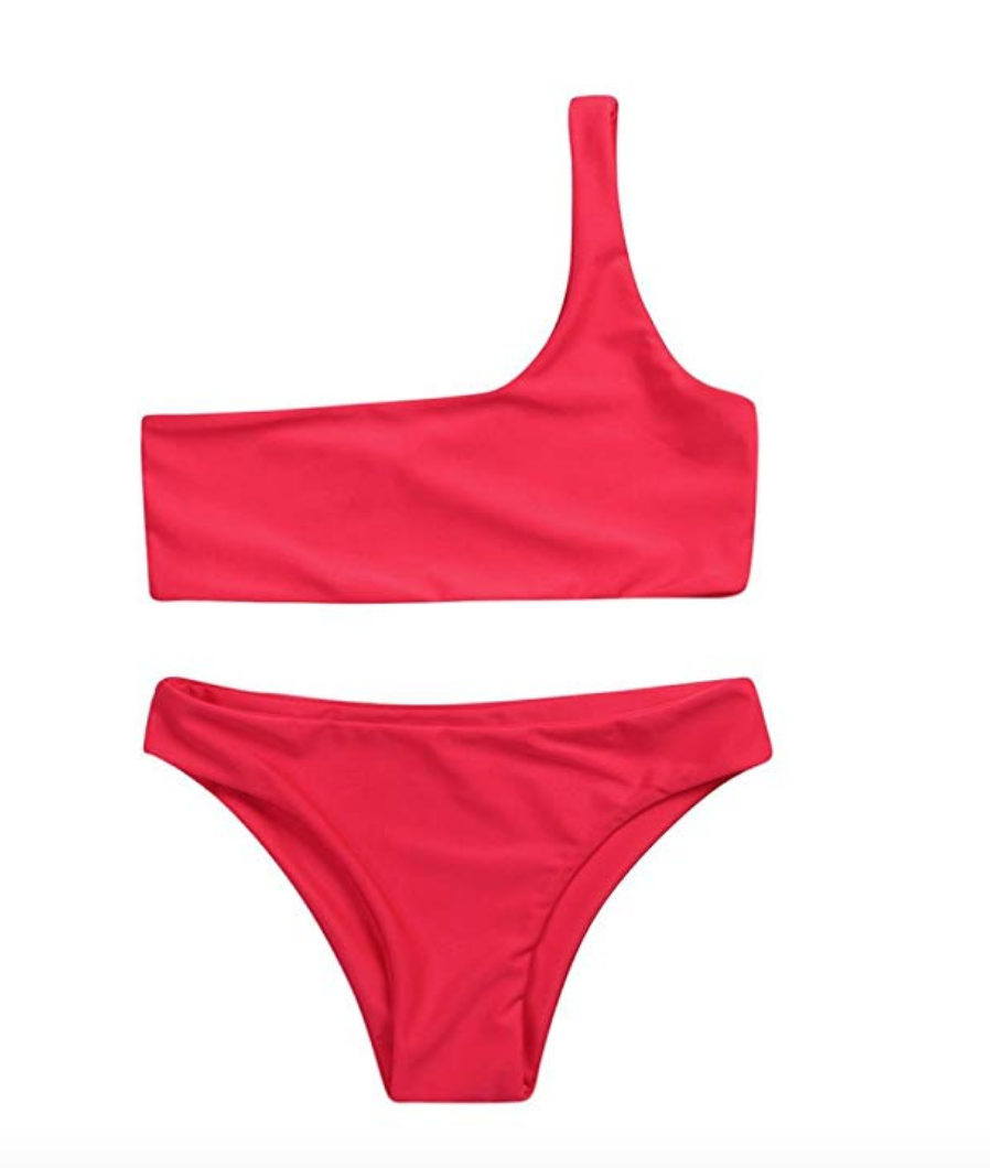 Swimsuit bottom, Clothing, Briefs, Undergarment, Red, Lingerie, Bikini, Swimwear, Pink, Swim brief, 