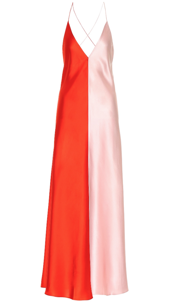 Clothing, Dress, Day dress, Orange, Red, Pink, Yellow, A-line, Formal wear, Peach, 
