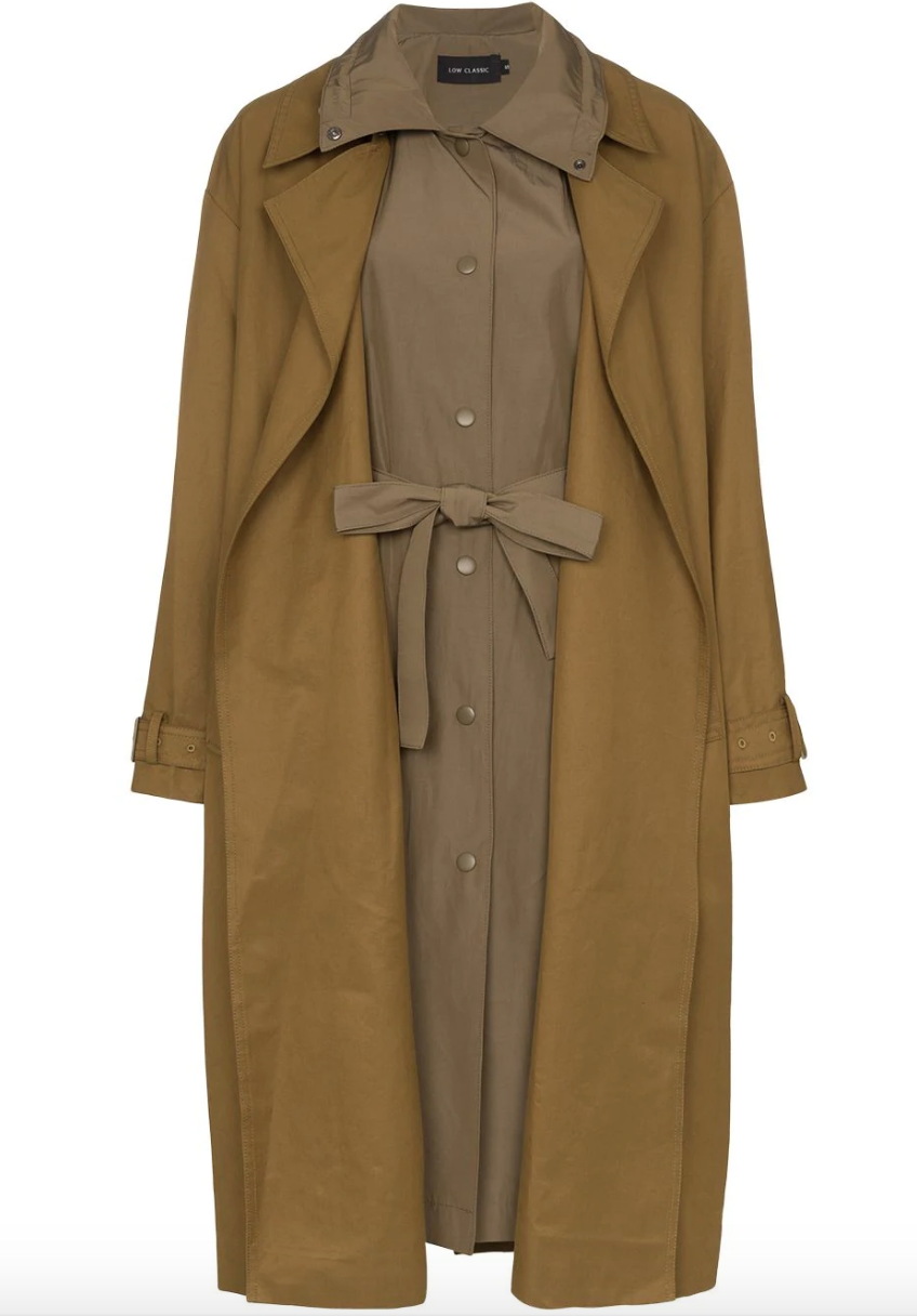Clothing, Outerwear, Trench coat, Coat, Overcoat, Khaki, Sleeve, Duster, Beige, Robe, 