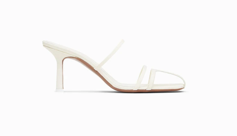 Footwear, White, Slingback, Sandal, High heels, Shoe, Beige, Bridal shoe, Court shoe, 