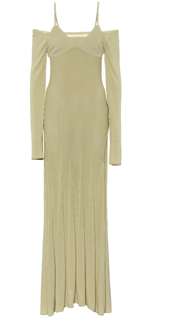 Clothing, Dress, Day dress, Shoulder, Gown, Sleeve, Yellow, Cocktail dress, Neck, Sheath dress, 