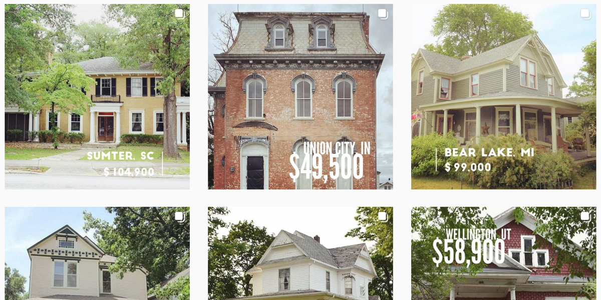 L'account Instagram aspirazionale, ma con i piedi per terra, che raccoglie le vecchie case con cui fare affari immobiliari