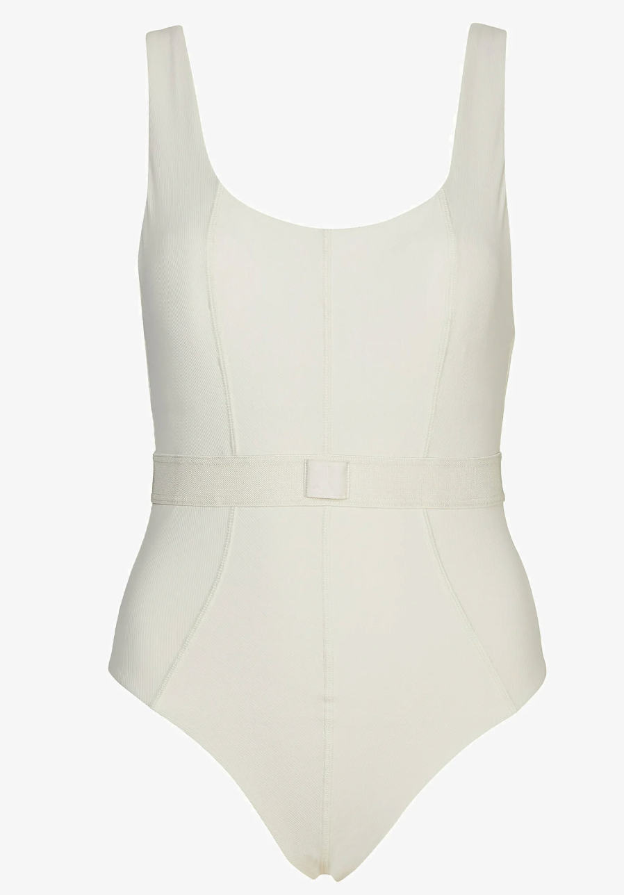 Calvin klein swimwear white one-piece swimsuit in zalando