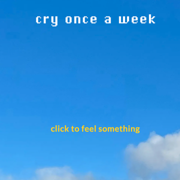 cry once a week sito per piangere una volta a settimana