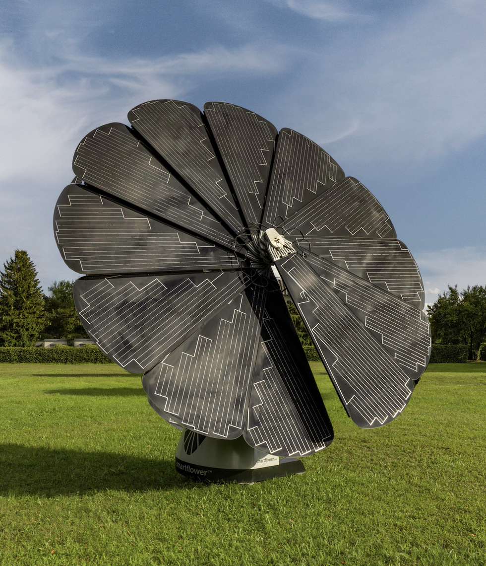 a sculpture of a satellite dish