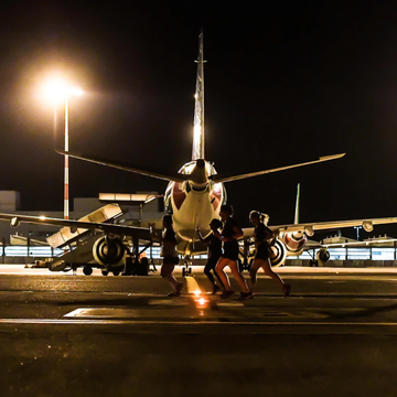 milano linate runway run corsa notturna in aeroporto