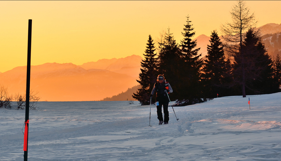 a man skiing on the snow
