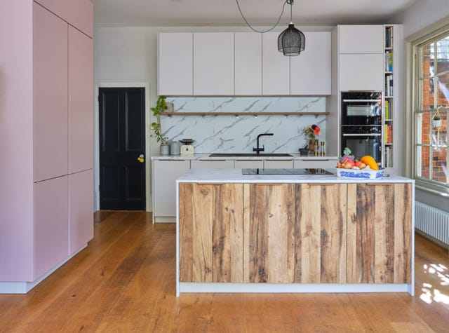 Modern Neutral Kitchen with High Gloss Cabinetry - Luxe Interiors + Design