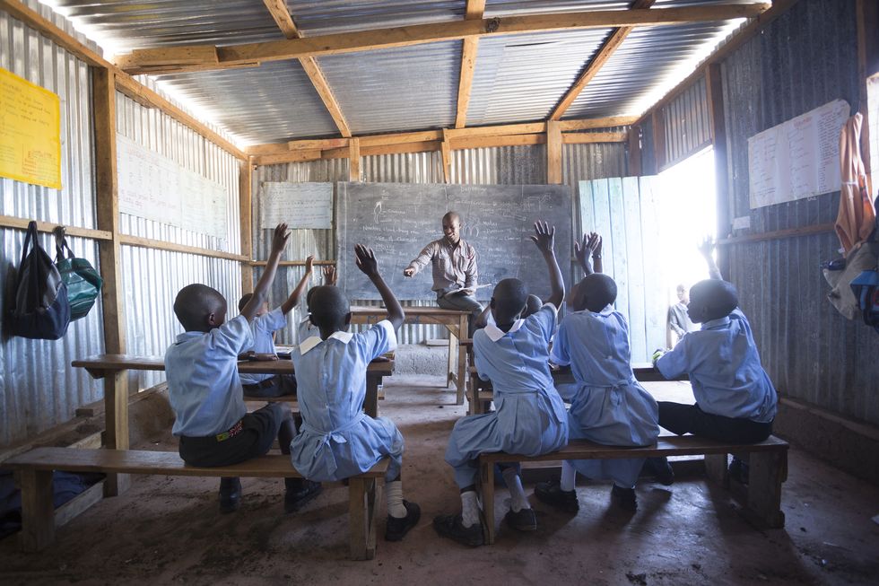 school children in classroom kenya