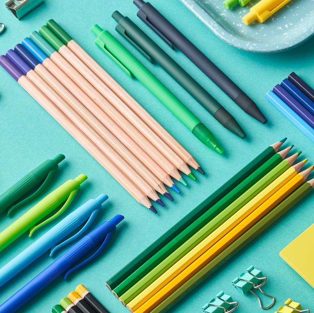 Set of Notebooks and Pencils - Back to school set with multicolour  notebooks + coloured pencils