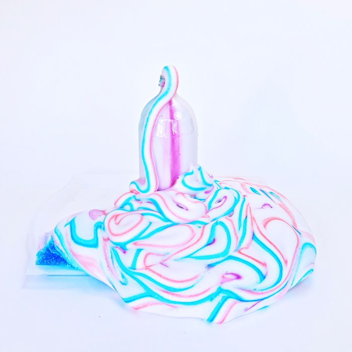 foamy striped elephant toothpaste overflows from a bottle in this science experiment for kids