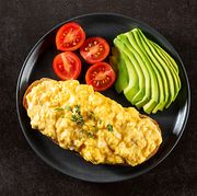 how to count macros, scrambled eggs on bread with avocado and tomatoes