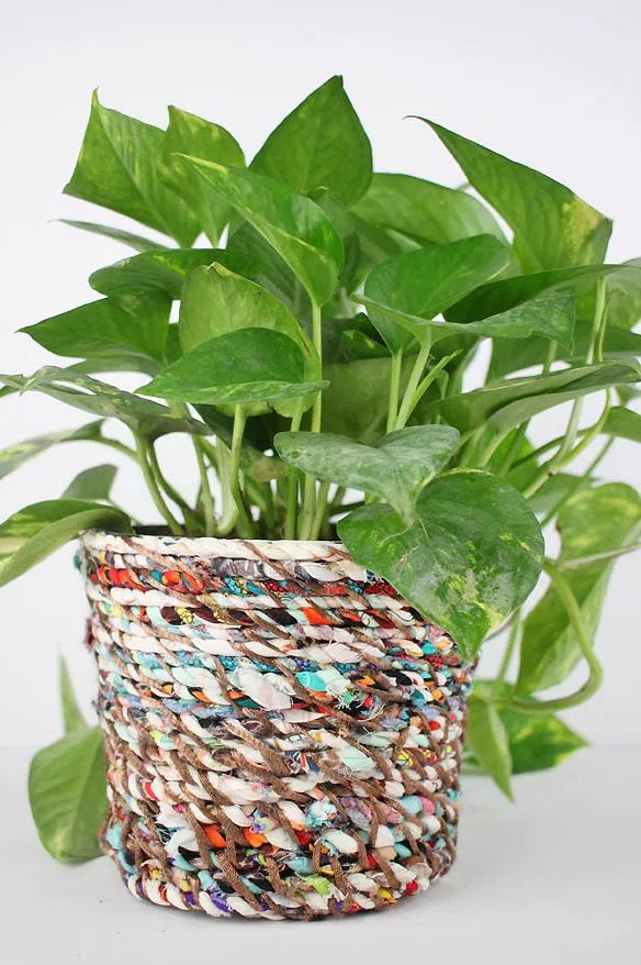 Brighten up Your Houseplants with DIY Fabric Planters