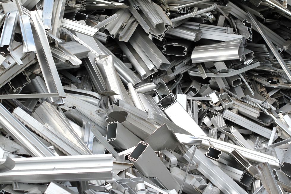 scrap metal pieces laying in a pile